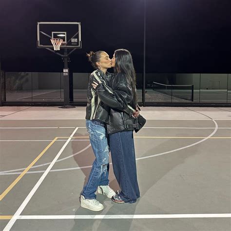 kylie jenner lesbian kissing|Kylie Jenner and BFF Stassie kiss in matching leather .